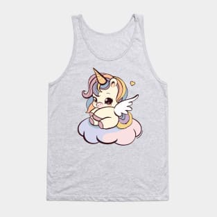 Unicorn on a cloud Tank Top